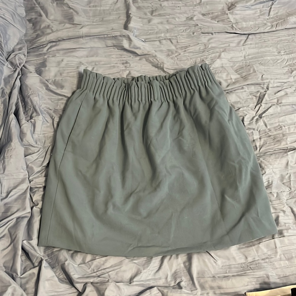 Blue jcrew mercantile paper bag skirt